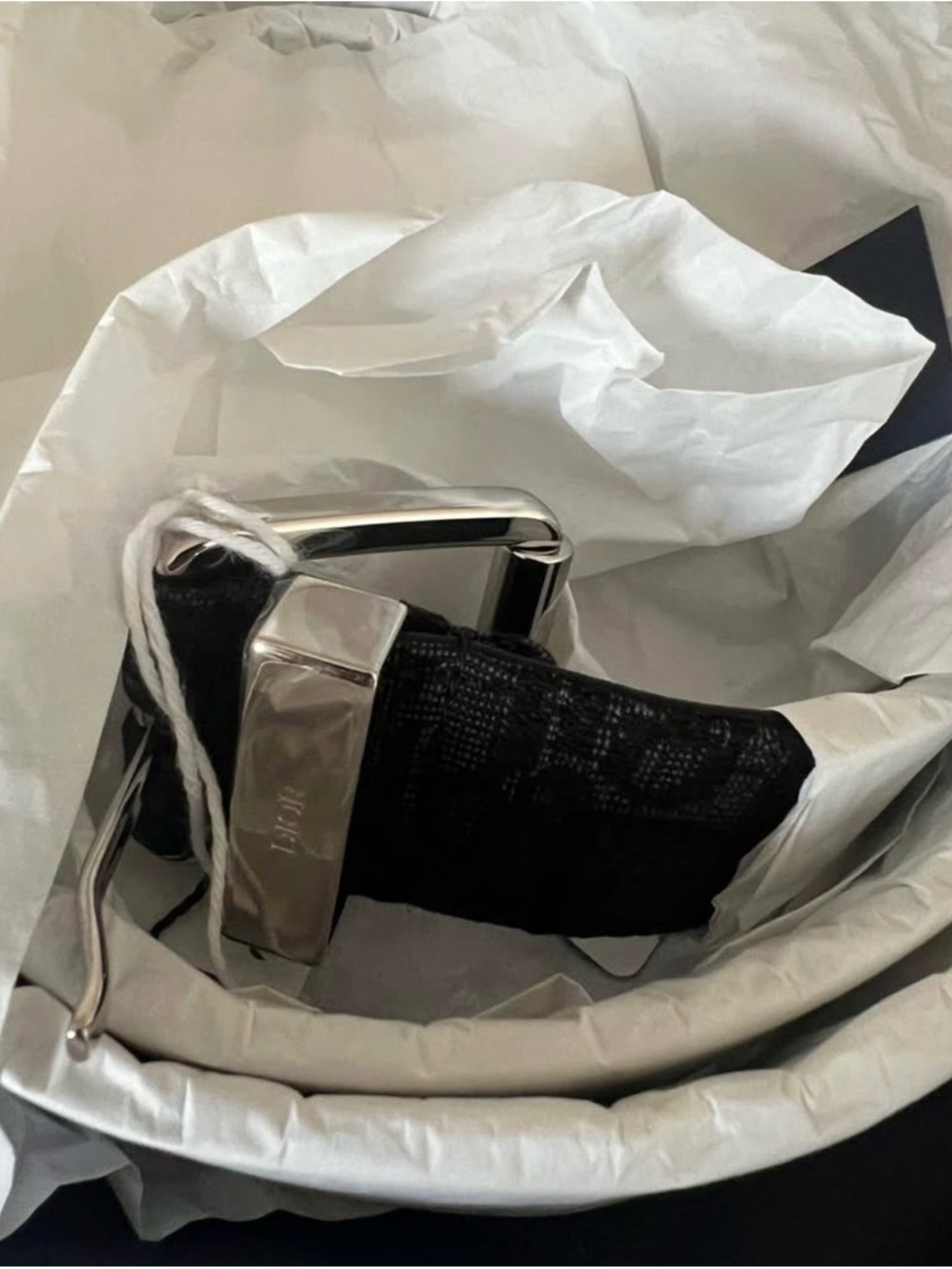 Dior Navy and White Branded Packaging Card